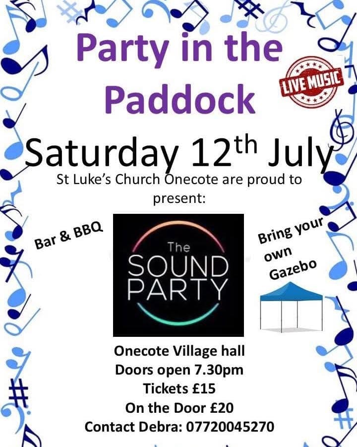 Poster for Party in the Paddock at Onecote