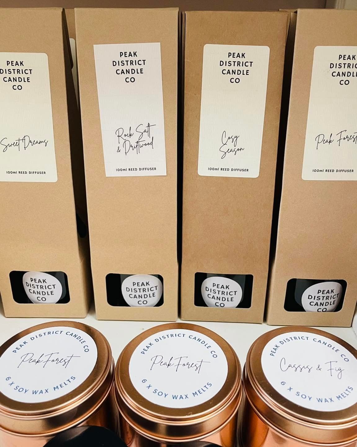 Peak District candles in gift boxes