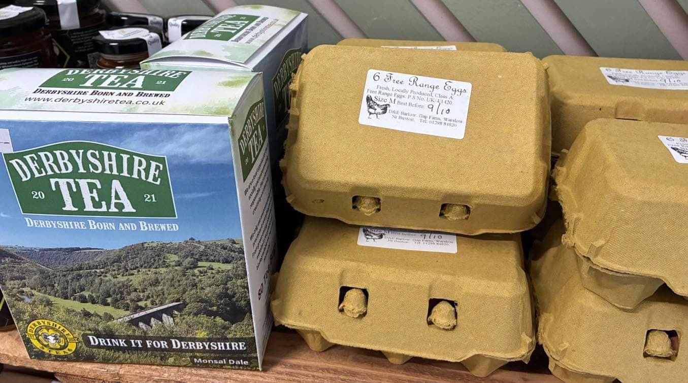 Boxes of free-range eggs