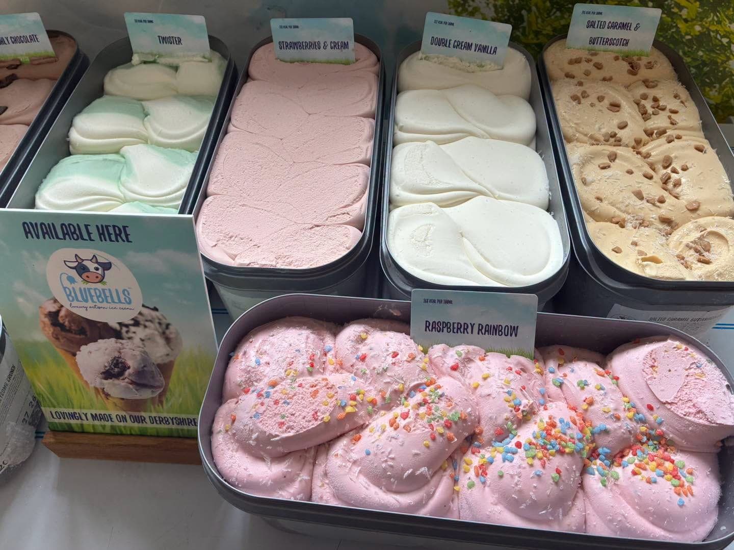 Tubs of Bluebells ice cream
